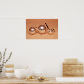 Tea-service met gelteninterieurs poster (Keuken)