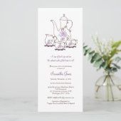 Tea Set Bridal Shower Invitations Kaart (Staand voorkant)