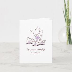 Tea Set Dank je wel kaart