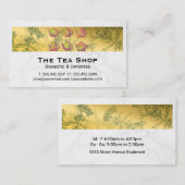 Tea Shop Herbal Plante Carte de visite (Devant / Derrière)