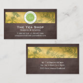 Tea Shop Herbal Plante Carte de visite (Devant / Derrière)