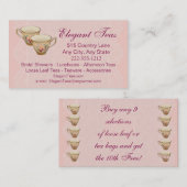 Tea Shoppe Tea House Kaart optionele Loyalty Punch (Voorkant / Achterkant)