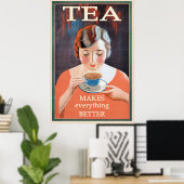 Tea  slogan poster (Thuiskantoor)