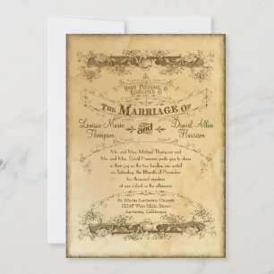 Tea Sort Vintage Mariage 2 - Invitation Invitation