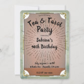 Tea & Tarot Witchy Kettle Birthday Party Kaart (Achterkant)