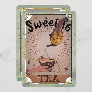  Tea Tarot Witchy Kettle Sweet 16 Party Kaart