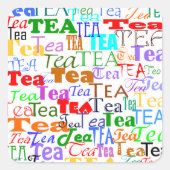 Tea Tea Tea Tea! Vierkante Sticker (Voorkant)