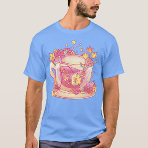 Tea teacup bloemen t-shirt