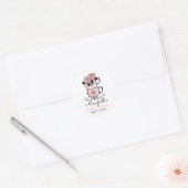 Tea Teacup & Fleurs Baby shower Favoriser Sticker (Enveloppe)