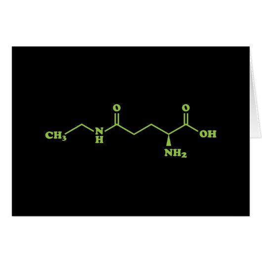 Tea Theanine Molecular Chemical Formula (Voorkant Horizontaal)