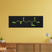 Tea Theanine Molecular Chemical Formula Canvas Afdruk (Insitu (Woonkamer))