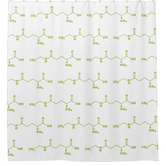 Tea Theanine Molecular Chemical Formula Douchegordijn (Voorkant)