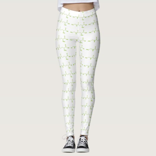 Tea Theanine Molecular Chemical Formula Leggings (Voorkant)