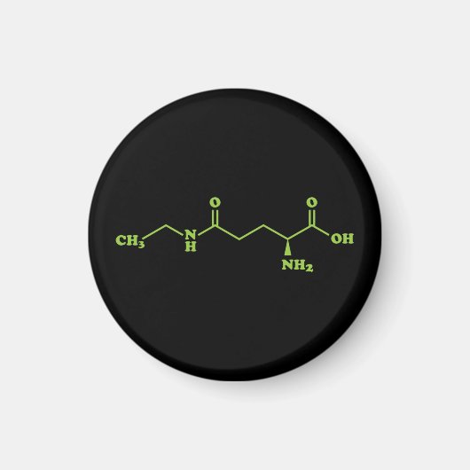 Tea Theanine Molecular Chemical Formula Magneet (Voorkant)