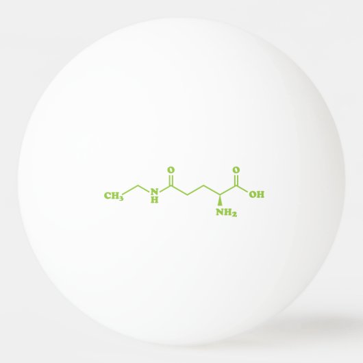 Tea Theanine Molecular Chemical Formula Pingpongballen (Achterkant)