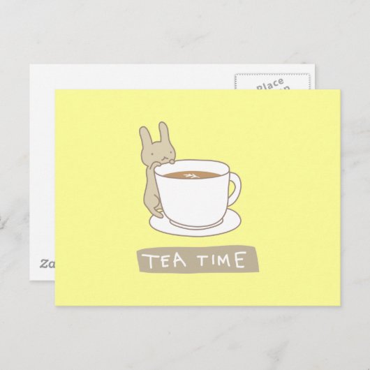 Tea-tijd Briefkaart (Voorkant / Achterkant)