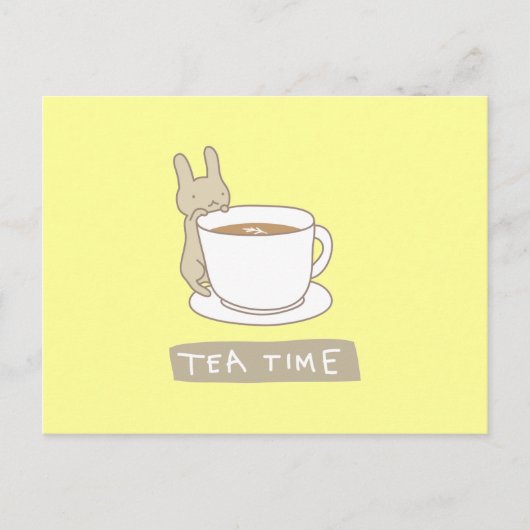 Tea-tijd Briefkaart (Voorkant)