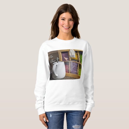 Tea Time Afbeelding T-shirt (Voorkant volledig)