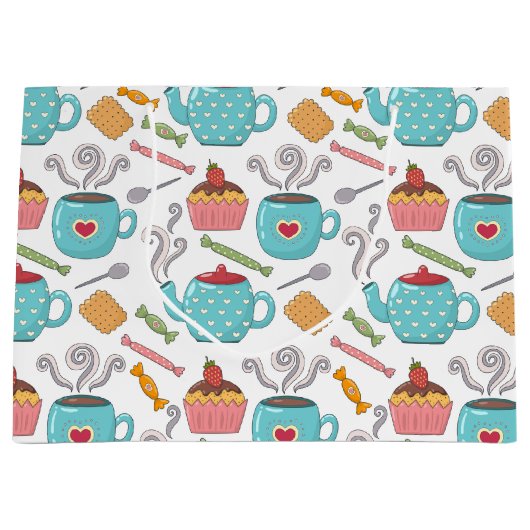 Tea Time and Sweets Gift Bag Groot Cadeauzakje (Voorkant)