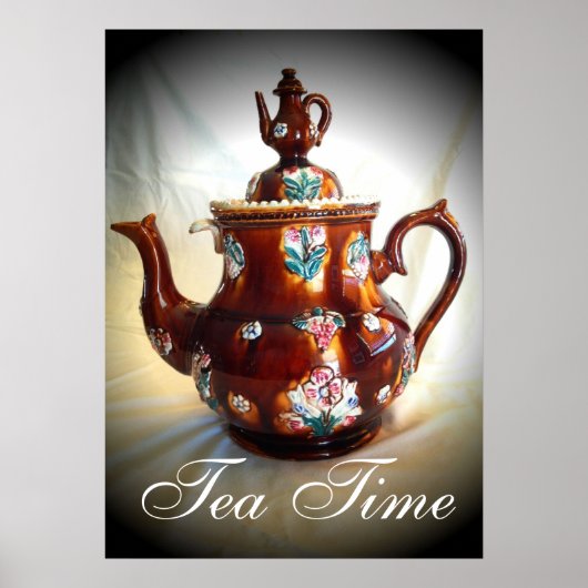 Tea Time Antique Poster anglais Teapot (Devant)