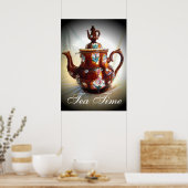 Tea Time Antique Poster anglais Teapot (Cuisine)