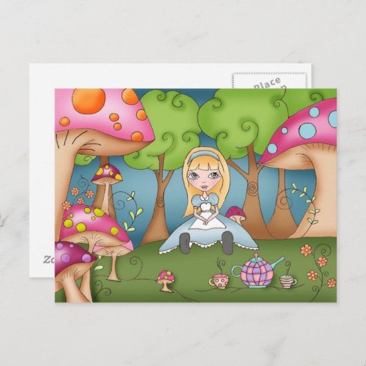 Tea time avec Alice - Cartes postales (Devant / Derrière)