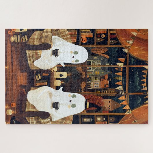 Tea Time avec Ghosts Jigsaw Puzzle (Horizontal)