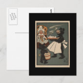 Tea Time Beren Briefkaart (Voorkant / Achterkant)