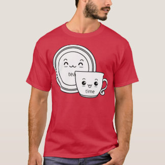 Tea Time black and white nice cup and saucer 1 T-shirt