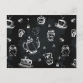 Tea Time Black Briefkaart (Voorkant)