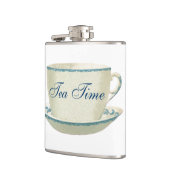 Tea Time Blue Tea Cup Heupfles (Links)