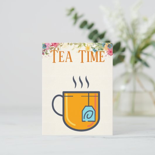 Tea Time Briefkaart (Staand voorkant)