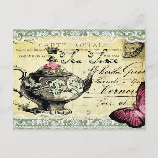 Tea Time Briefkaart (Voorkant)