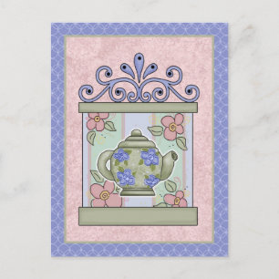 Tea Time Cards, Postage, T - shirts, GIfts Briefkaart