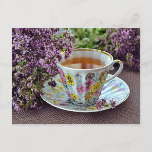 Tea time Carte postale de la salle de thé pour le 