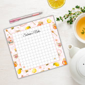 Tea Time Cozy Notes - Grid Lined Sticky Notes