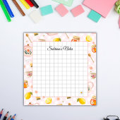 Tea Time Cozy Notes - Grid Lined Sticky Notes