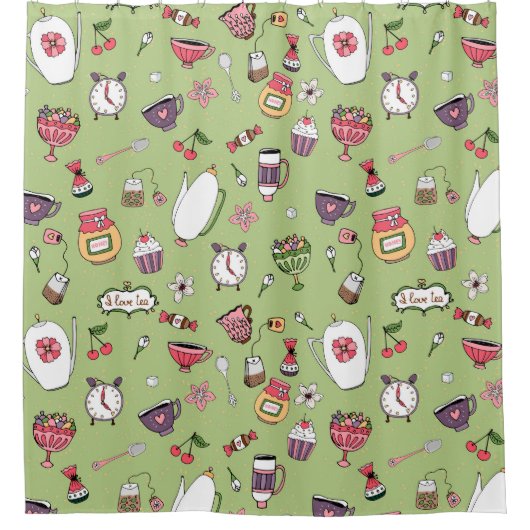 Tea Time Douchegordijn (Voorkant)