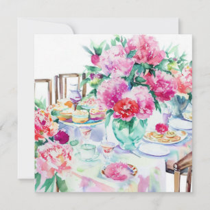 Tea Time Extravaganza: Tijdloze thee, een Baby sho Kaart