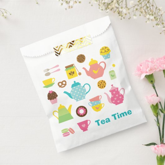 Tea Time Favor Bags Bedankzakje (Gezegeld)