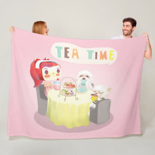 Tea Time Fleece Deken