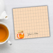 Tea Time Honey Pot Personalized Grid Sticky Notes