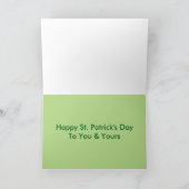 "Tea Time In The Fields" Carte de la Saint Patrick (Intérieur)