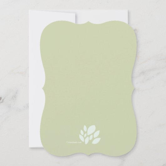 Tea Time Invitation Kaart (Achterkant)