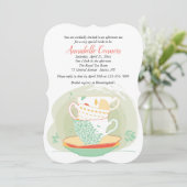 Tea Time Invitation Kaart (Staand voorkant)