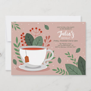 Tea Time Invitation Kaart