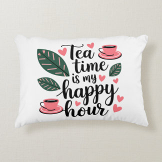 Tea Time Is My Happy Hour - Coussin double confort