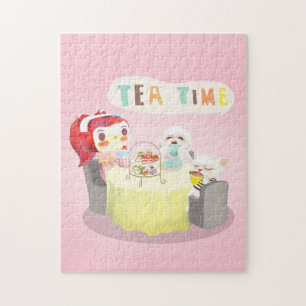 Tea Time Jigzaag Puzzle Legpuzzel