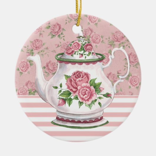 Tea Time Keramisch Ornament (Voorkant)