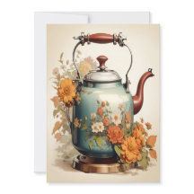 Tea Time koffiepauze Samen Theepot Bloemen